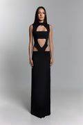 Cut Out Maxi Dress in Black