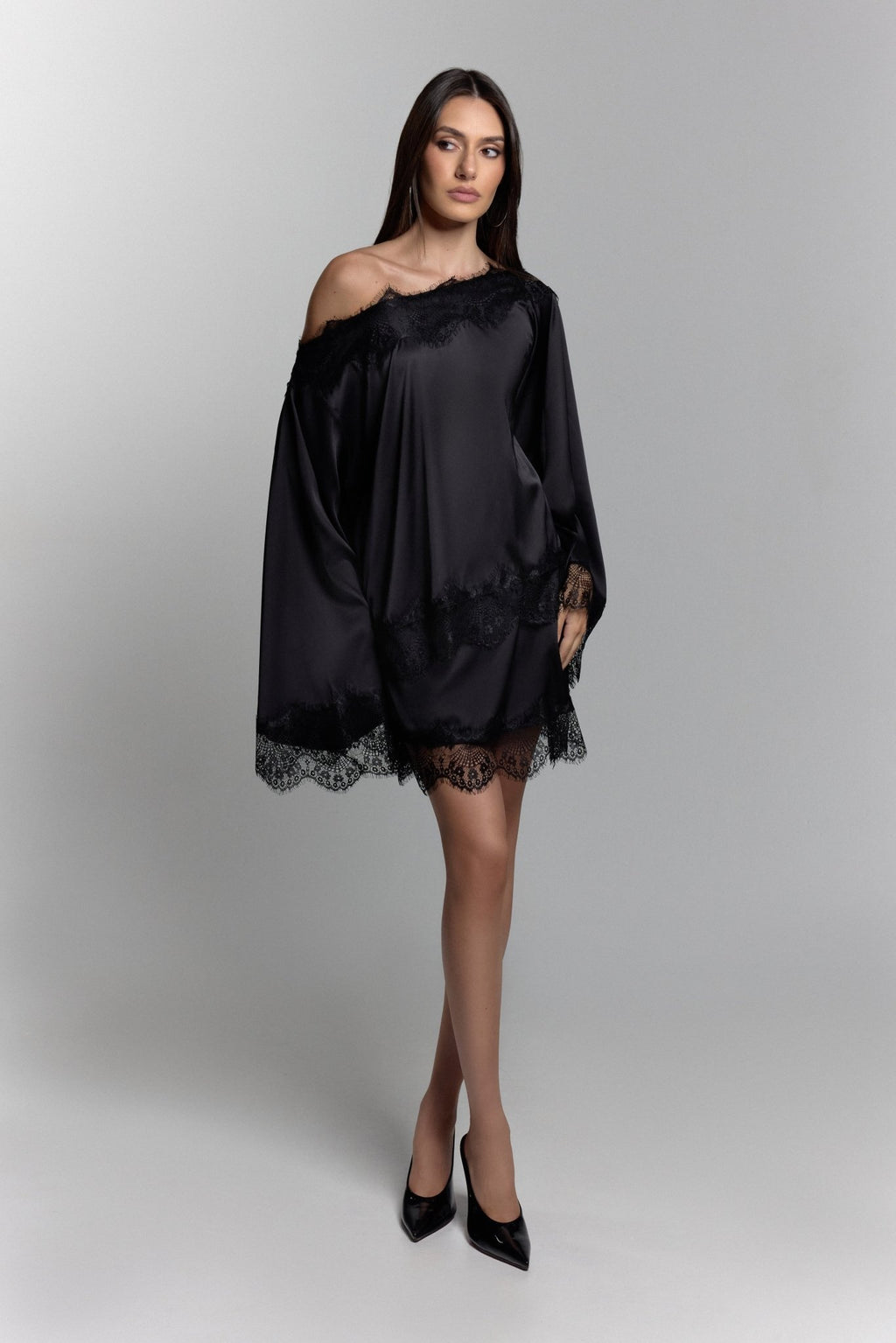 Lace trim set in Black - ZAIANI