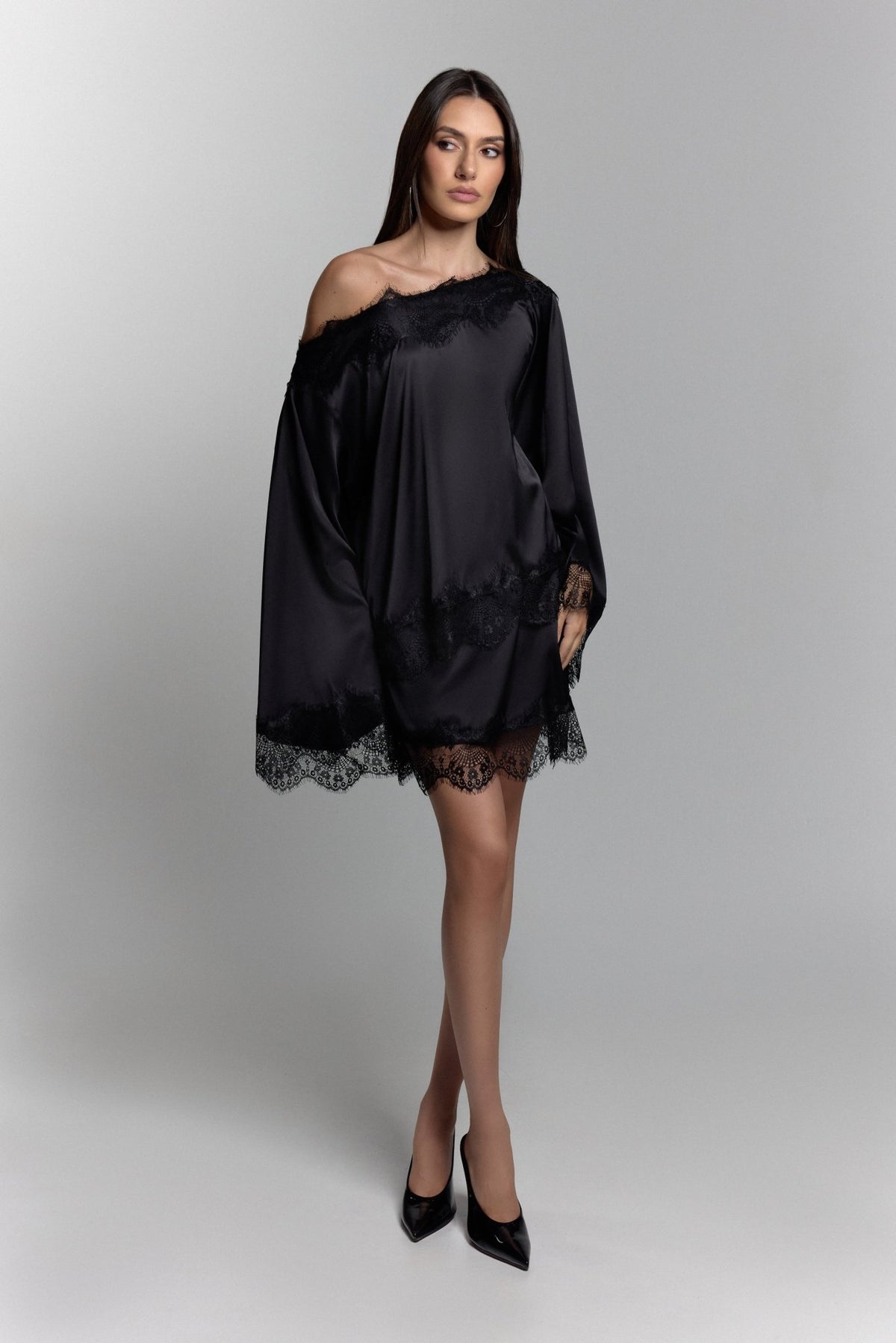 Lace trim set in Black - ZAIANI