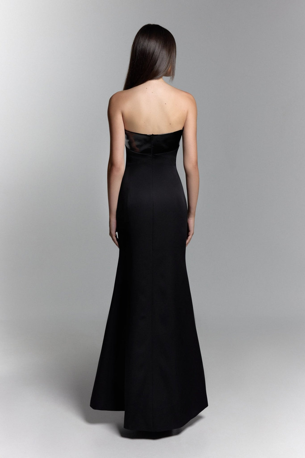 Latex Yoke Dress in Black - ZAIANI