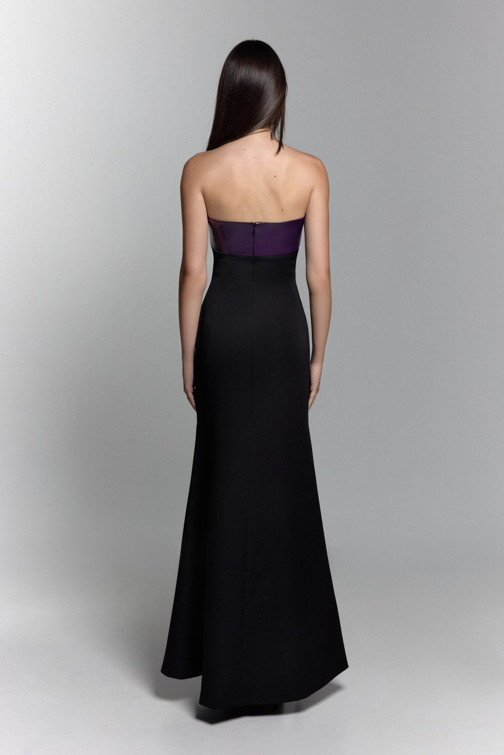 Latex Yoke Dress in Purple - ZAIANI