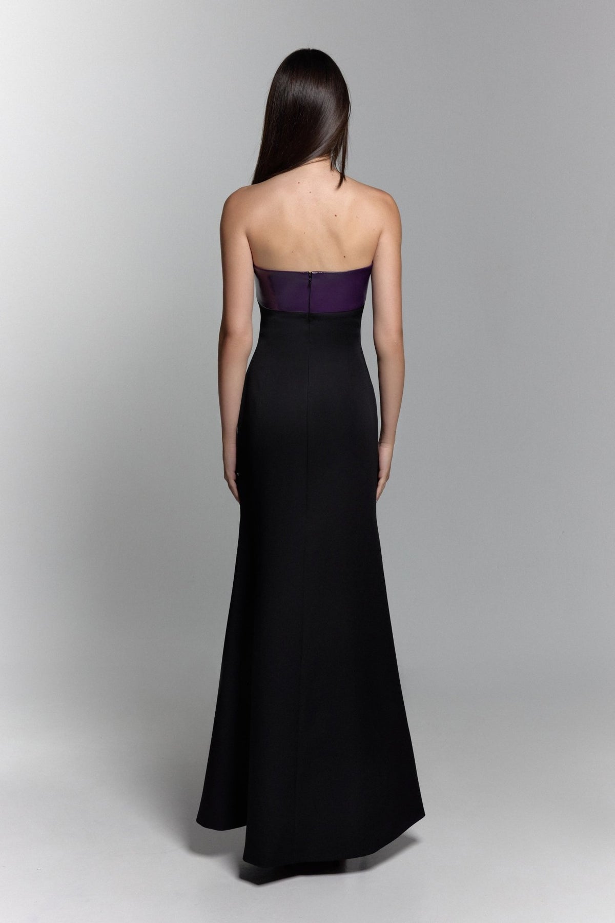 Latex Yoke Dress in Purple - ZAIANI