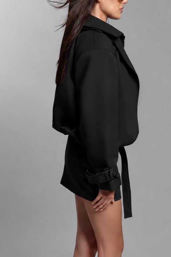 The Trench Dress in Black - ZAIANI