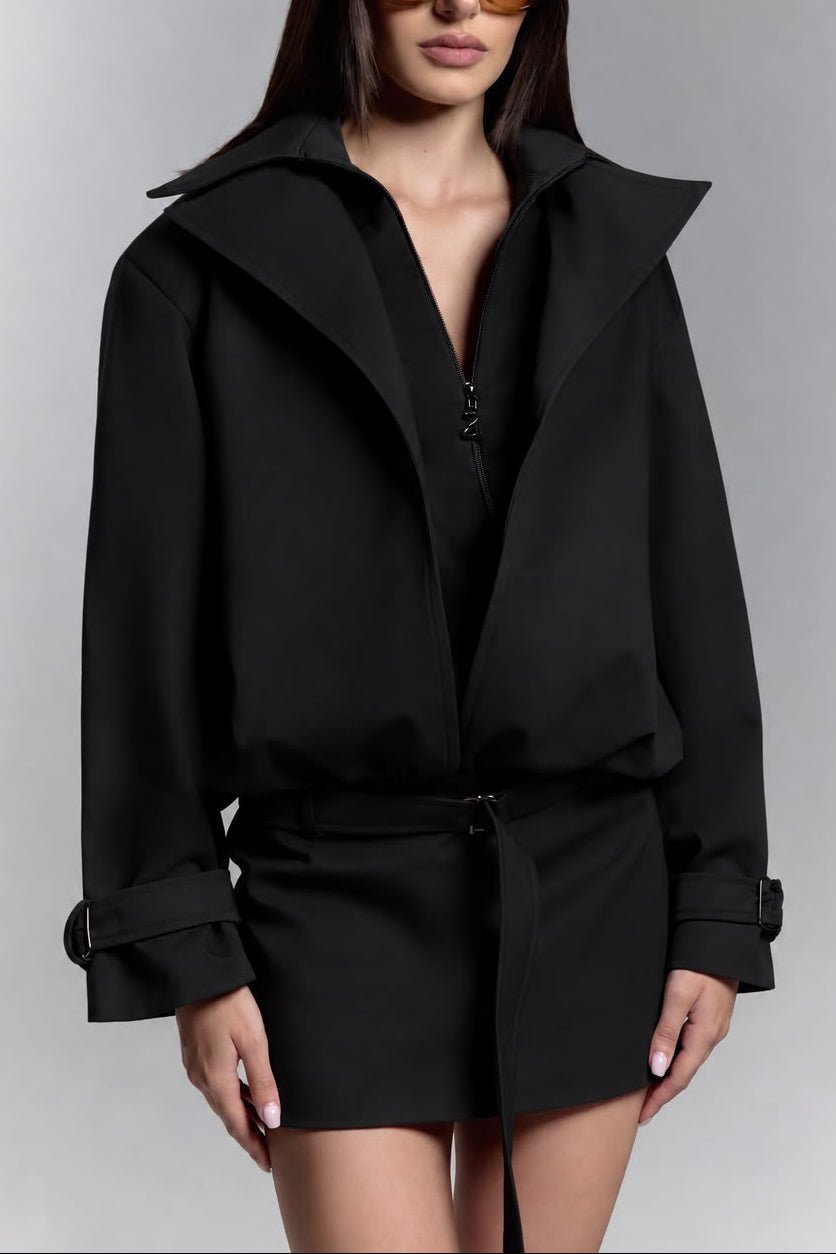 The Trench Dress in Black - ZAIANI