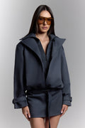 The Trench Dress in Gray - ZAIANI