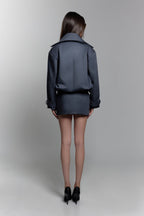 The Trench Dress in Gray - ZAIANI